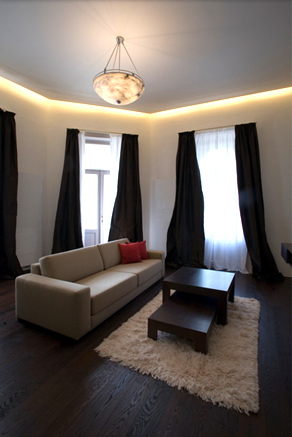 Rekonstrukce pražského bytu - obývák